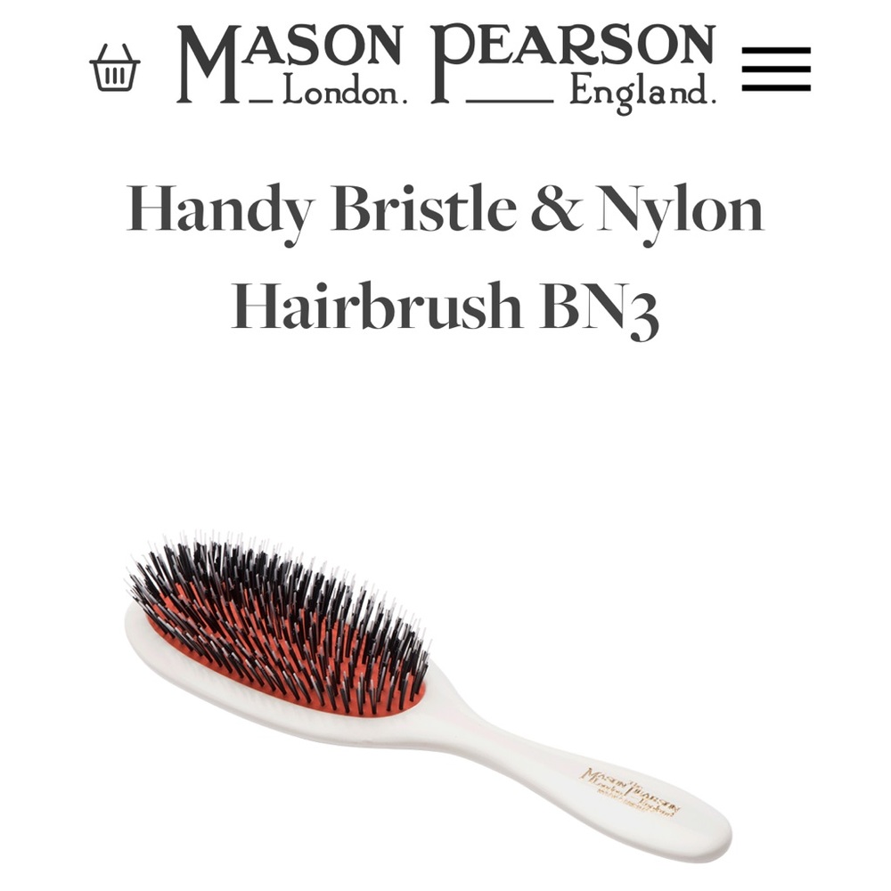 Mason Pearson Handy Bristle & Nylon Brush Ivory White